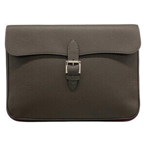 Moynat Dark Brown Bordeaux Leather Mens #306350M80B